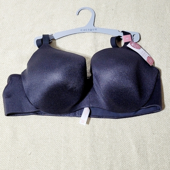 NWT Cacique Black Invisible Back Smoother Lightly Lined Full Coverage Bra (42C) - Picture 5 of 10